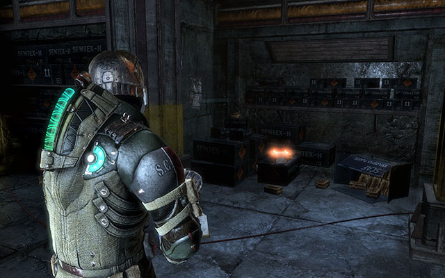 Inside the supply room opened with the torque bar [geology sector] - Chapter 14 - p. 1 - Secrets - Dead Space 3 - Game Guide and Walkthrough