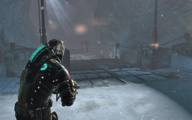 On the crate to the right, near the bridge entrance - Chapter 15 - Secrets - Dead Space 3 - Game Guide and Walkthrough