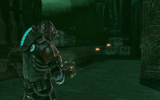 On crates, right from the three slots, at the beginning of the chapter - Chapter 18 - Secrets - Dead Space 3 - Game Guide and Walkthrough