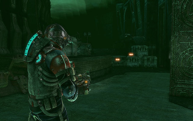 On crates, right from the three slots, at the beginning of the chapter - Chapter 18 - Secrets - Dead Space 3 - Game Guide and Walkthrough