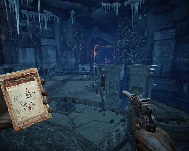 When you find the skulls, put them in the bowls in front of you. - Ice Temple - Walkthrough - Deadfall Adventures - Game Guide and Walkthrough