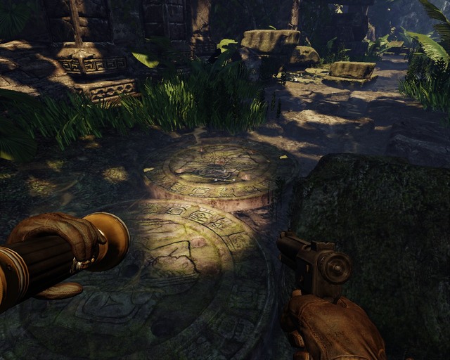 The road is full of traps, luckily some of them dont work anymore. - Mayan Jungle - Walkthrough - Deadfall Adventures - Game Guide and Walkthrough