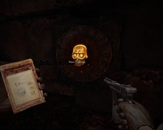 One of three switches for the first puzzle. - Mayan Tombs - Walkthrough - Deadfall Adventures - Game Guide and Walkthrough