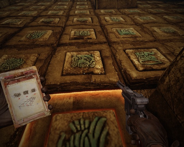 You have to walk according to the tiles numbers, thats the only way to open the door. - Mayan Tombs - Walkthrough - Deadfall Adventures - Game Guide and Walkthrough