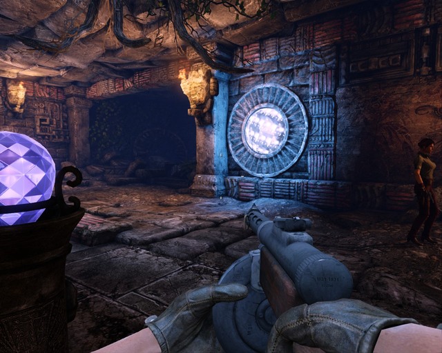 You have to light up the crystal from every side. - Mayan City - Walkthrough - Deadfall Adventures - Game Guide and Walkthrough
