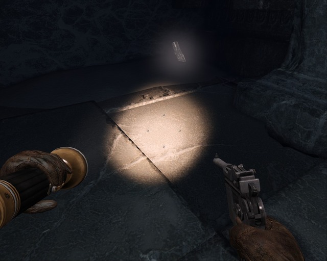 Avoid the tile thats lit up by the flashlight. - Ice Temple - Treasures - Deadfall Adventures - Game Guide and Walkthrough