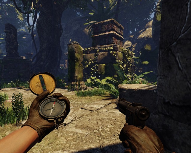 Stick to the right side when you enter the ruins. - Mayan Jungle - Treasures - Deadfall Adventures - Game Guide and Walkthrough