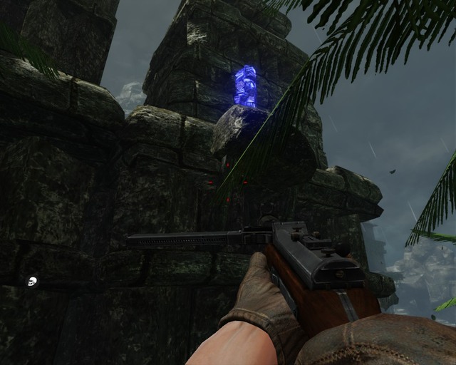 A statue above, shoot the supports. - Mayan Temple - Treasures - Deadfall Adventures - Game Guide and Walkthrough