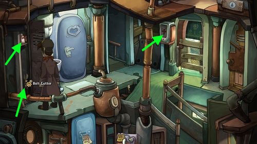 Open the Locker Door) on the left - Pack the suitcase - Part 1 - Kuvaq - Deponia - Game Guide and Walkthrough