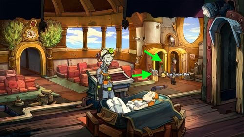 You'll find there Goal and Gizmo who takes care of her - Find Goal - Part 1 - Kuvaq - Deponia - Game Guide and Walkthrough