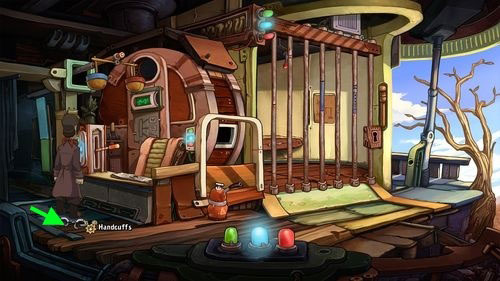 Pull the Lever up, obtaining the police station - Find coffee powder ingredients - Part 1 - Kuvaq - Deponia - Game Guide and Walkthrough