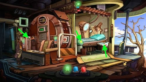 As you probably remember, Gizmo acts as a fireman, doctor or policeman, depending on situation, and this location act as three rooms too - Find coffee powder ingredients - Part 1 - Kuvaq - Deponia - Game Guide and Walkthrough