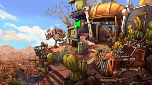 Leave the location and go to the village - Find coffee powder ingredients - Part 1 - Kuvaq - Deponia - Game Guide and Walkthrough