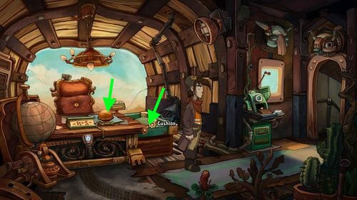 After the conversation look around the office - Find coffee water ingredients - Part 1 - Kuvaq - Deponia - Game Guide and Walkthrough