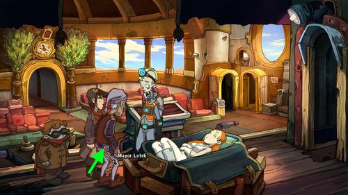 Leave the bar and go to the Town Hall - Make an espresso - Part 1 - Kuvaq - Deponia - Game Guide and Walkthrough