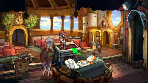 Gizmo will notice the fire, transform into fireman and go to fight the fire - Make an espresso - Part 1 - Kuvaq - Deponia - Game Guide and Walkthrough