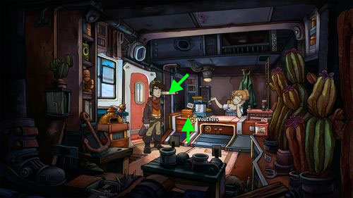 Effects are quick - Toni calms down - Contact Cletus - Part 1 - Kuvaq - Deponia - Game Guide and Walkthrough