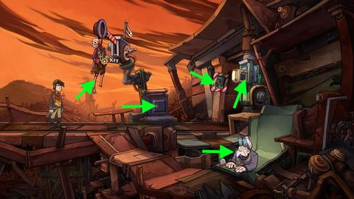 At some point during your conversation, Organons' soldiers enter the room, asking about Goal - Contact Cletus - Part 1 - Kuvaq - Deponia - Game Guide and Walkthrough
