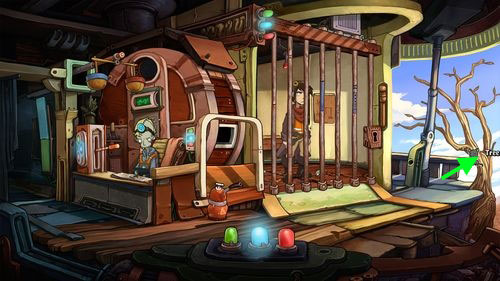 You have to break out of jail and find Goal - Contact Cletus - Part 1 - Kuvaq - Deponia - Game Guide and Walkthrough