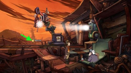 Return to Dock and ask him how can man calm down a little (Doc, I am too fidgety) - Place Goal in the mine cart - Part 2 - Junk Mine - Deponia - Game Guide and Walkthrough