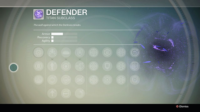 Defender subclass progression tree - Titan - Character classes - Destiny - Game Guide and Walkthrough