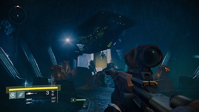 A ship in a cave - The Worlds Grave - Moon - Main Story - Destiny - Game Guide and Walkthrough