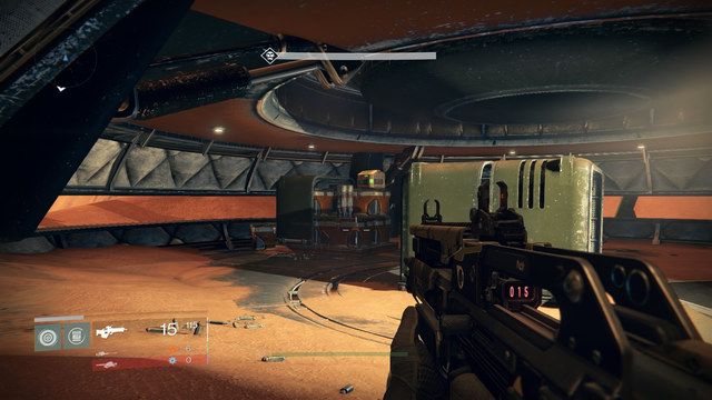 The chest is in the bunker on top of the other boxes - Mars - Gold Chests - Destiny - Game Guide and Walkthrough