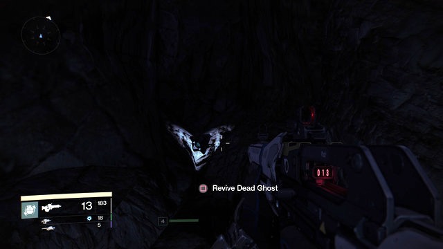 The Ghost is in hidden in the hole in the right wall - Earth - Dead Ghosts - Destiny - Game Guide and Walkthrough