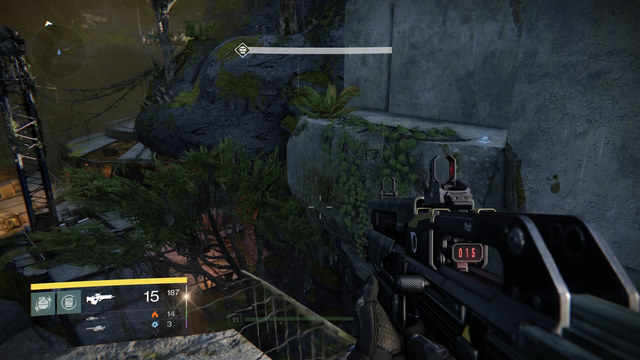 Ghost is visible on the opposite side of the pillar. - Venus - Dead Ghosts - Destiny - Game Guide and Walkthrough