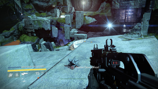 Ghost on the edge of the wall. - Venus - Dead Ghosts - Destiny - Game Guide and Walkthrough