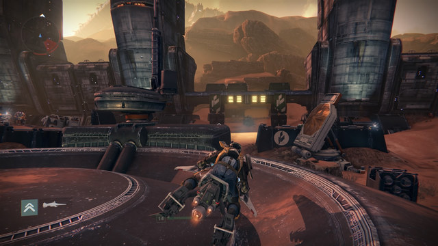 Ghost is located on the left behind this gate. - Mars - Dead Ghosts - Destiny - Game Guide and Walkthrough