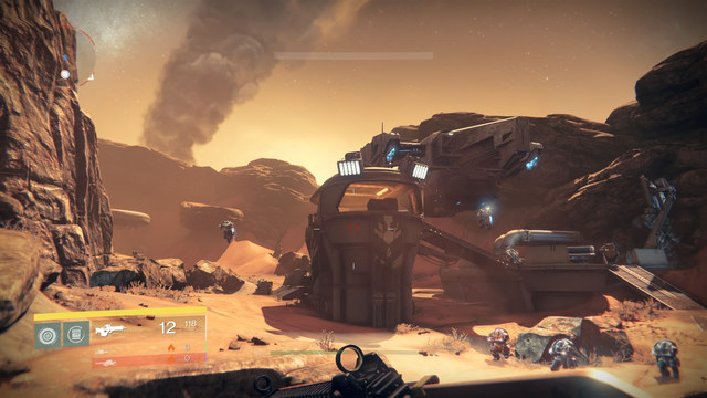 On the beginning of the Trechworks, right behind the Iron Lane, behind the rocks, you should notice a tall enemy building (see: picture above) - Mars - Dead Ghosts - Destiny - Game Guide and Walkthrough