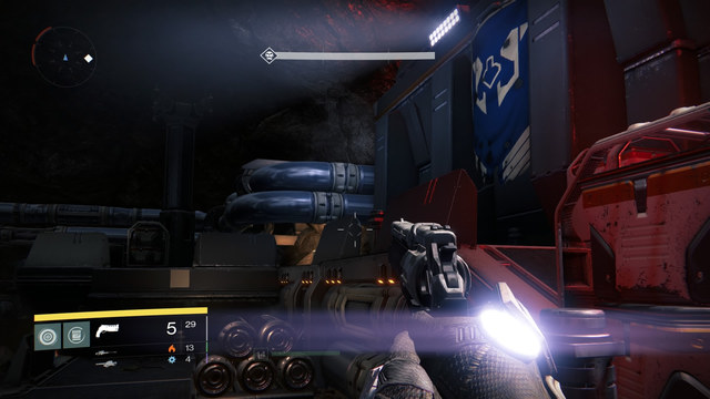 Blue pipes on the left of the gate. - Mars - Dead Ghosts - Destiny - Game Guide and Walkthrough