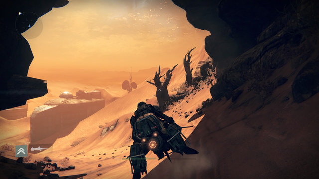 Dry trees in The Drift with the Ghost on one of their branches. - Mars - Dead Ghosts - Destiny - Game Guide and Walkthrough