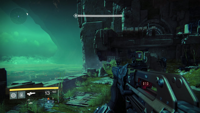 Place showing the scarp which leads to the Ghost. - Mars - Dead Ghosts - Destiny - Game Guide and Walkthrough
