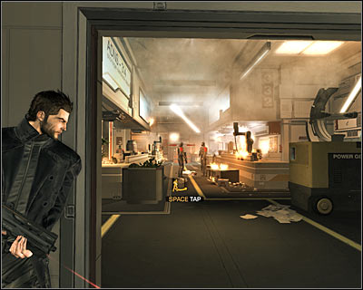 I suggest to shoot two enemies from around the door (screenshot above), surprising at least one of them - (2) Defend the attack on the facility - Prologue - Deus Ex: Human Revolution - Game Guide and Walkthrough
