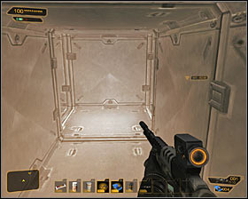 8 - (3) Peaceful option: Getting to the elevator - Securing Sarifs Manufacturing Plant - Deus Ex: Human Revolution - Game Guide and Walkthrough