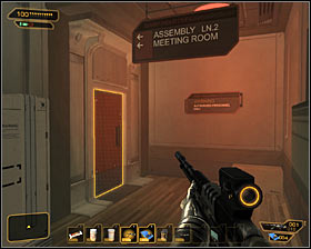 Current room has two exits - (7) Getting to the assembly lab - Lab 2 - Securing Sarifs Manufacturing Plant - Deus Ex: Human Revolution - Game Guide and Walkthrough