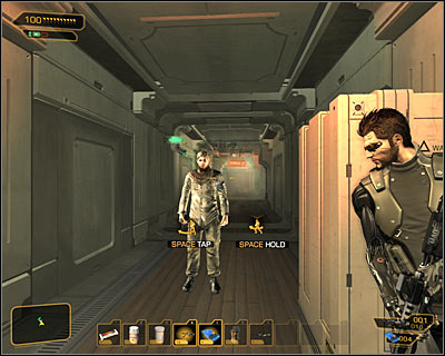 If youve chosen eastern passage, then youll find yourself by a corridor with a security camera, patrolled by one terrorist - (7) Getting to the assembly lab - Lab 2 - Securing Sarifs Manufacturing Plant - Deus Ex: Human Revolution - Game Guide and Walkthrough