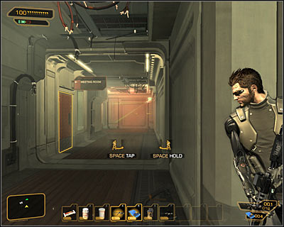 If youve chosen southern passage, you wont see any enemies at the beginning and first security camera will be seen after reaching a junction - (7) Getting to the assembly lab - Lab 2 - Securing Sarifs Manufacturing Plant - Deus Ex: Human Revolution - Game Guide and Walkthrough
