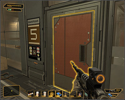 If you want to past the turret, just explore a corridor in front of junction - (9) Getting to the server room - Securing Sarifs Manufacturing Plant - Deus Ex: Human Revolution - Game Guide and Walkthrough