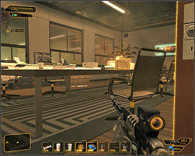 Return now to the meeting room youve seen earlier (Meeting Room) and explore it carefully - (2) Peaceful option: Securing the administration building - Neutralize the Terrorist Leader - Deus Ex: Human Revolution - Game Guide and Walkthrough