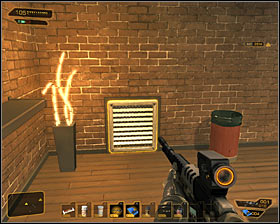 Stand near crates and wait for opponents to split up - (2) Peaceful option: Securing the administration building - Neutralize the Terrorist Leader - Deus Ex: Human Revolution - Game Guide and Walkthrough