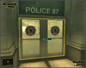 1 - (2) Getting inside the police station - Investigating the Suicide Terrorist - Deus Ex: Human Revolution - Game Guide and Walkthrough