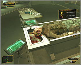 Once you get inside, youll have to talk to the pathologist Dr Gerald Campbell #1 - but you wont have any influence on its course - (4) Examining the hacker's corpse - Investigating the Suicide Terrorist - Deus Ex: Human Revolution - Game Guide and Walkthrough