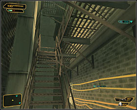 A third option, definitely the best, is to attack or surprise gang members from above - (1) Peaceful option: Reaching the antenna - Stopping the Transmission - Deus Ex: Human Revolution - Game Guide and Walkthrough