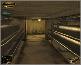 Head north, until you find a barrel blocking a narrow passage #1 - (1) Peaceful option: Reaching the antenna - Stopping the Transmission - Deus Ex: Human Revolution - Game Guide and Walkthrough