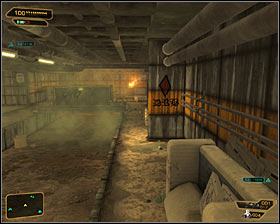 A second option is to ignore a tunnel with poisonous gas and in this case you should start with eliminating a bandit who patrols this area #1 - (1) Peaceful option: Reaching the antenna - Stopping the Transmission - Deus Ex: Human Revolution - Game Guide and Walkthrough
