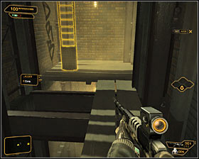 Turn left when you can #1, entering the big vent - (2) Shutting down the antenna - Stopping the Transmission - Deus Ex: Human Revolution - Game Guide and Walkthrough