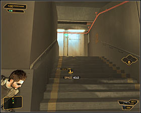 STOP because there is a security camera right around the corner #1 - (3) Peaceful option: Crossing by first part of the camp - Following the Clues in Highland Park - Deus Ex: Human Revolution - Game Guide and Walkthrough